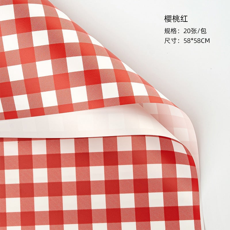 Summer Pattern Wrap Flower Paper Small Fresh Korean Style Internet Celebrant Waterproof Flower Shop Floriculture Flower Packaging Material Paper Wrap Flower Paper - Image 1